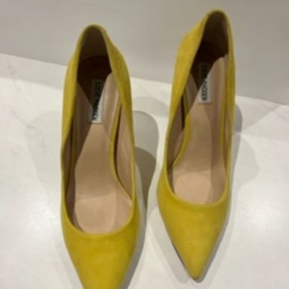 SAM EDELMAN Yellow Suede Stiletto Pumps - Picture 2 of 4